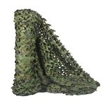 HYOUT Camouflage Netting, Camo Net Woodland Blinds Great for Military Sunshade Camping Shooting Hunting Party Decoration 5x6.5ft