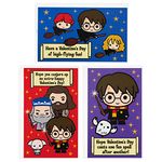 Hallmark Harry Potter Mini Valentines Day Cards and Stickers for Kids School (18 Classroom Valentines with Envelopes)