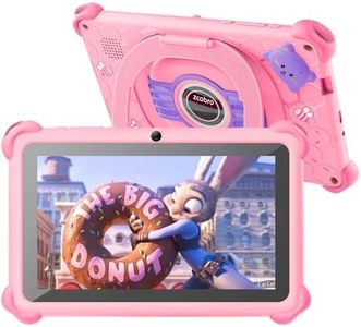 Tablette Enfants 7 Pouces Android 10 Tablette avec GMS Certified 2 GB RAM 32GB ROM WiFi Tablette Educative pour Enfant Applications Pré-Installé Contrôle Parental Tactile Tablette avec Kid-Proof Étui