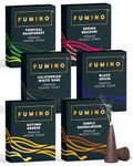 Fumino Incense Cones 90 Pack 6 Fragrances - Handmade Natural Masala Incense Cones for Meditation, Breathwork & Home Fragrance, Low-Smoke Woody Citrus Floral & Herbal Scents, Bureau Veritas Certified
