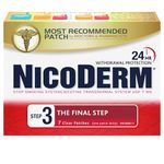 NicoDerm Clear Nicotine Patches Step 3 (7mg) – Discreet 24-Hour Quit Smoking Aid, All-Day Craving and Withdrawal Support, Easy to Use Stop Smoking Patches, 7 Count
