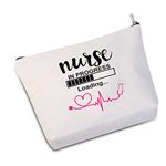 JXGZSO Nurse Bag Nurse Gift Nursing S Nurse Student Gift Nurse in Progress Student Make Up Bag Cosmetic Bag Gift for Nurse (Nurse in Progress- white)