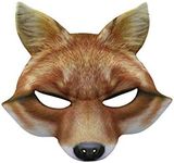 Fox Half Mask Realistic Look Soft Foam Face Mask Halloween Costume Accessory Multi