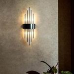 Harold Electricals Vintage Asgard Wall Sconce | Glass Retro Wall Light for Living Room, Bedroom, Lobby, Dining Area, Villa & Home Decoration - Black Frame(Bulb Included) 3000K