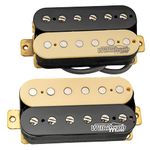 Wilkinson Vintage Classic Alnico 5 Overwound Open Style Humbucker Pickups Set for Electric Guitar, Zebra