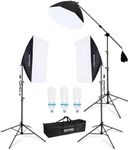 Skytex Softbox Lighting Kit 3Pack, 20x28in Soft Box | 135W 5500K E27 Bulb Continuous Photography Lighting, Photo Studio Lights Equipment for Camera Shooting, Video Recording