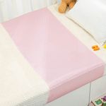 PROMEED 100% Mulberry Silk Crib Sheet for Baby Hair, 23 Momme Silk Bassinet Slip for Baby Bald Spots, Soft and Safe Silk Cot Sleeve for Everyday Use (Pink)