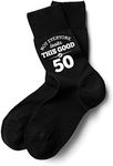 50th Birthday Gift Black Ankle Sock