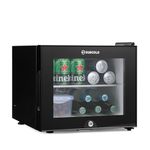 Subcold Aire20-G LED Mini Fridge | 20L Table Top Model | Quiet Frost Free Fridge for Bedrooms & Hotels | Lockable with Glass door & interior LED light (Black)