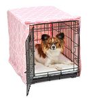 New World Dog Crate Cover Featuring Teflon Fabric Protector, Dog Crate Cover Fits New World & Midwest 24-Inch Dog Crates, Pink Designer Pattern