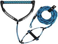 Swonder Wakeboard Rope 75ft - Water Ski Rope with Double Handle - 4 Sections Boat Tow Rope for Kneeboard, Wakeboard, Water Ski, and Tubing