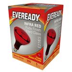 Eveready 250 Watt Finish Hard Glass Edison Screw E27 Infra Heat Lamp Bulb, W, Ruby Red