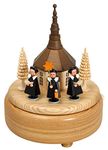 Rudolphs Schatzkiste Music box - nature Seiffener church/Kurrende black 16.5 cm play clock NEW
