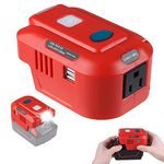 Laimiao Power Inverter for Milwaukee, 150W Portable Power Supply Inverter for Milwaukee, AC 110V-120V Power Inverter with Dual USB and AC Outlet (Battery not Included)