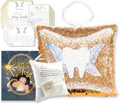 Tooth Fairy Pillow Kit w/Tooth Fairy Book for Kids, Fairy Letter Kit, & Tooth Fairy Pillow - Tooth Fairy Gifts for Girls & Boys - Tooth Be Told (Hardcover Book with Gold Pillow)