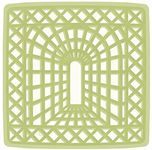 Caspari Entertaining with Garden Trellis Square Salad/Dessert Plates, Green, 8-Pack