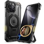 SUPCASE for iPhone 16 Pro Case with Stand (Unicorn Beetle Grip), [Compatible with MagSafe] [Military-Grade Drop Protection] Heavy Duty Rugged Magnetic Phone Case for iPhone 16 Pro 6.3'' 2024, Black