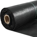 VEVOR Weed Barrier Landscape Fabric, 4 x 250 FT Geotextile Underlayment, PP Woven Garden Ground Cover, 5Oz Weed Control Fabric, Heavy Duty Weed Block Fabric w/Good Permeability, Gardening Mat, Black