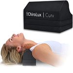 ChiroLux | Curv - Chiropractic Cervical Spine Stretcher & Neck Posture Corrector. Denneroll Pillow Device Aids in Occipital Traction Relief Therapy for Back & Shoulder Pain, Tension Headache, & TMJ