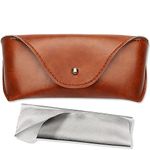 Portable Leather Sunglasses Pouch Soft Eye Glasses Carry Case for Women Men