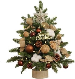 Mini Christmas Tree, Mini Christmas Tree Tabletop Decoration,Small Artificial Christmas Tree Desktop Xmas Tree,for Indoor DIY Office Decor|60CM