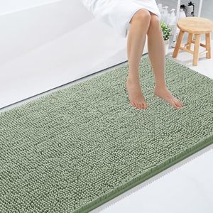 Smiry Bathroom Rugs 108X72, Luxury Chenille Extra Soft Absorbent Bath Mat
