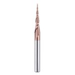 SpeTool Tapered Ball Nose End Mill Cutter 0.25 Radius Solid Carbide 5.2Deg 2-Flute CNC Router Bits Carving Engraving Tool 6mm Shank H-Si Coated Milling Cutter for 2D and 3D Woodworking