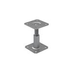 Galvanised 100-150mm Height Adjustable Elevated Post Base Support (130 x 130mm)