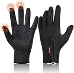 COTOP Winter Warm Gloves for Men Women, Outdoor Windproof Touchscreen Gloves Water Resistant Cycling Gloves Anti Slip Thermal Gloves for Running Cycling Walking Riding Driving-M