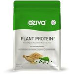 OZiva Plant Protein for Everyday Fitness | 30g Protein - Pea Isolate | Complete Plant Protein Powder | No Added Sugar, Certified Clean & Vegan (Unflavoured, 1kg)