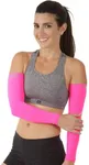 Zensah Compression Arm Sleeves - Sun, UV Protection, Thermal Regulating Sleeve, Made in USA (Neon Pink, Small/Medium)