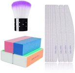 Nail File Set, 13 Pack Nail Files Buffers Nail Brush Professional Nail Files Block 100/180 Grit Double Sided Emery Board Manicure Set for Nail Trimming Grinding Polishing Shining, Random Colors