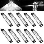 TZnponr 10PCS White 6 LED Marine Boat Lights 12V Cockpit Navigation Lighting Waterproof Boat Interior Lights Deck Courtesy Light Navigation Lights for Yacht Fishing Sailboat Kayak Pontoon Boat