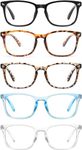 CCVOO 5 Pack Reading Glasses Blue L