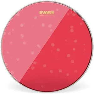 Evans Hydraulic Drum Heads - BD22HR - Bass Drum Head with Layer of Oil - Supresses Unwanted Overtones - Ideal for Rock & Gospel - Red, 22 Inch