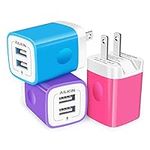 3Pack AILKIN Fold Wall Charger, USB