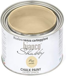 bianco Shabby® Beige Corda (Rope Beige) Water-Based Chalk Paint for All Surfaces – Extra Matt Finish (500 ml)