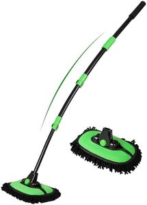 136cm 15° Brosse Lavage Voiture incurvée avec Manche Long Chenille Haute densité Tête Brosse à Poils Doux Convient pour Le Nettoyage détail Toit Roue Pare-Brise Camion SUV RV Camion Fenêtre