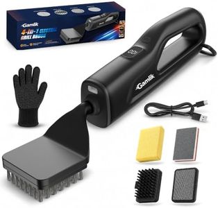 Electric Grill Brush with LED Light, Grill Cleaner for Outdoor Grill(Black)