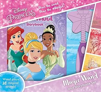 Disney Princess - Magic Wand Storybook and Toy Wand Set - Wand Plays 30 Magical Sounds - PI Kids