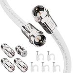 ASNQ RG6 Coaxial Cable Connectors Set 75 OHM - High-Speed Premium Coax Cable 5m - For Internet, Digital TV, Satellite, Aerial Connections - Includes 4 Extension Couplers to connect Cable Extensions