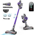 Cordless Vacuum Cleaner Rechargeable, 36KPa Powerful Cyclone Bagless Vacuum with LED Display, Detachable Battery, Lightweight Handheld Stick Vacuum for Home, Hard Floor, Car