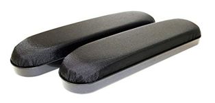 AR179PA One Pair, Universal Fit Desk Length Black Nylon Padded Wheelchair Armrest