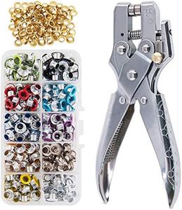 Keadic 300 Sets 1/5 inch Multi-Color Metal Eyelets Grommets Kit with Hole Punch Plier and 100pcs Extra Gold Eyelets, for Leather, Canvas, All Fabrics Clothes, Shoes, Belts, Bags, Crafts (11 Colors)