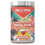 SCI-MX Clear Whey Isolate Protein - Tropical Flavour - Lean Potein Formula for Muscle Growth & Maintenance • Zero Fat • Low Sugar • Non-GMO • 400g • 21g Protein per Serving