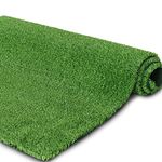 · Petgrow · 4 FT X 13 FT Synthetic Artificial Grass Turf for Garden Backyard Patio Balcony, Drainage Holes & Rubber Backing,Indoor Outdoor Faux Grass Astro Rug,DIY Decorations for Fence Backdrop