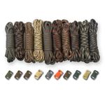 Paracord Planet Survival & Emergency Paracord Bracelet Kits (Cobra Braid Instructions Included) Unique Kits Ranging from 30 to 200 Feet in Total Length of Cord (Camo Man)