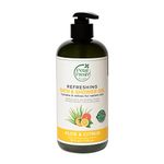 Petal Fresh Pure Refreshing Aloe & Citrus Bath & Shower Gel - 475 ml | Sulphate, Color & Paraben Free | All Natural, Certified Organic| 100% Vegan & Cruelty Free