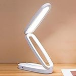 Foldable LED Desk Lamp,Small Book Reading Light with 3 Brightness Color,Rechargeable & Dimmable,Eye-Caring Studying Light,Portable Table Lamp,for Home,Office,Travel