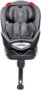 Ickle Bubba Radial Group 0+/1/2 Car Seat, Suitable from Birth to 25kg (Approx. 7 Years), 360 Degree Rotating Design for Easy Access & Integrated ISOFIX Base for Secure Installation - Grey/Black